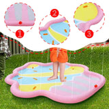 Maxbell Splash Pad for Kids Thickened PVC Water Spray Pad for Toddlers Dogs Backyard Ice Cream