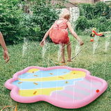 Maxbell Splash Pad for Kids Thickened PVC Water Spray Pad for Toddlers Dogs Backyard Ice Cream