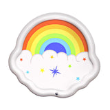 Maxbell Splash Pad for Kids Thickened PVC Water Spray Pad for Toddlers Dogs Backyard Rainbow