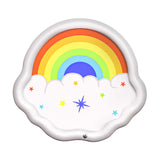 Maxbell Splash Pad for Kids Thickened PVC Water Spray Pad for Toddlers Dogs Backyard Rainbow