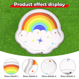 Maxbell Splash Pad for Kids Thickened PVC Water Spray Pad for Toddlers Dogs Backyard Rainbow