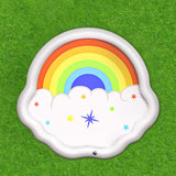 Maxbell Splash Pad for Kids Thickened PVC Water Spray Pad for Toddlers Dogs Backyard Rainbow