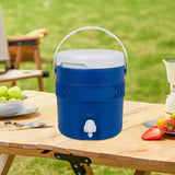 Maxbell 3.8L Insulated Camping Cooler Barrel Water Bottle Jug for RV Outdoor Fishing Blue