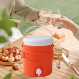 Maxbell 3.8L Insulated Camping Cooler Barrel Water Bottle Jug for RV Outdoor Fishing Orange