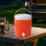 Maxbell 3.8L Insulated Camping Cooler Barrel Water Bottle Jug for RV Outdoor Fishing Orange