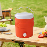 Maxbell 3.8L Insulated Camping Cooler Barrel Water Bottle Jug for RV Outdoor Fishing Orange