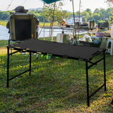 Maxbell Folding Camping Table Festival Holiday Beach Dining Party with Lantern Stand 104cmx48.5cmx45cm