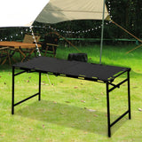 Maxbell Folding Camping Table Festival Holiday Beach Dining Party with Lantern Stand 104cmx48.5cmx45cm