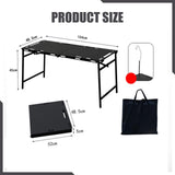 Maxbell Folding Camping Table Festival Holiday Beach Dining Party with Lantern Stand 104cmx48.5cmx45cm