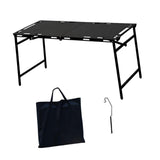 Maxbell Folding Camping Table Festival Holiday Beach Dining Party with Lantern Stand 104cmx48.5cmx45cm