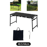 Maxbell Folding Camping Table Festival Holiday Beach Dining Party with Lantern Stand 104cmx48.5cmx45cm