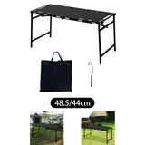 Maxbell Folding Camping Table Festival Holiday Beach Dining Party with Lantern Stand 104cmx48.5cmx45cm