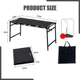 Maxbell Folding Camping Table Festival Holiday Beach Dining Party with Lantern Stand 104cmx44cmx45cm