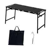 Maxbell Folding Camping Table Festival Holiday Beach Dining Party with Lantern Stand 104cmx44cmx45cm