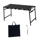 Maxbell Folding Camping Table Festival Holiday Beach Dining Party with Lantern Stand 104cmx44cmx45cm