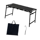 Maxbell Folding Camping Table Festival Holiday Beach Dining Party with Lantern Stand 104cmx44cmx45cm
