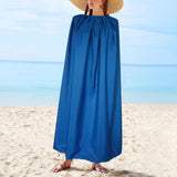 Maxbell Portable Changing Room Tent Convenient 140cm Length for Dancer Swimming Boat Blue