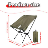 Maxbell Folding Camping Chair Seat Camp Stool Fishing Chair for Outside Travel Beach Green