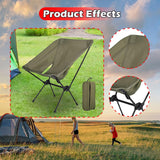 Maxbell Folding Camping Chair Seat Camp Stool Fishing Chair for Outside Travel Beach Green