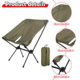 Maxbell Folding Camping Chair Seat Camp Stool Fishing Chair for Outside Travel Beach Green