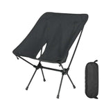 Maxbell Folding Camping Chair Seat Camp Stool Fishing Chair for Outside Travel Beach Black