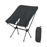 Maxbell Folding Camping Chair Seat Camp Stool Fishing Chair for Outside Travel Beach Black