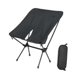 Maxbell Folding Camping Chair Seat Camp Stool Fishing Chair for Outside Travel Beach Black