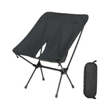 Maxbell Folding Camping Chair Seat Camp Stool Fishing Chair for Outside Travel Beach Black