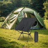 Maxbell Folding Camping Chair Seat Camp Stool Fishing Chair for Outside Travel Beach Black