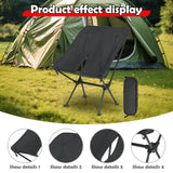 Maxbell Folding Camping Chair Seat Camp Stool Fishing Chair for Outside Travel Beach Black
