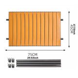 Maxbell Foldable Metal Board Heavy Duty Wagon Cart Board for Garden Cart BBQ Picnics Brown