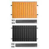 Maxbell Foldable Metal Board Heavy Duty Wagon Cart Board for Garden Cart BBQ Picnics Brown