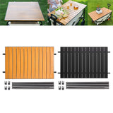 Maxbell Foldable Metal Board Heavy Duty Wagon Cart Board for Garden Cart BBQ Picnics Brown