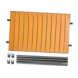 Maxbell Foldable Metal Board Heavy Duty Wagon Cart Board for Garden Cart BBQ Picnics Brown