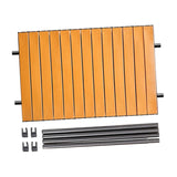 Maxbell Foldable Metal Board Heavy Duty Wagon Cart Board for Garden Cart BBQ Picnics Brown