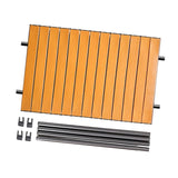 Maxbell Foldable Metal Board Heavy Duty Wagon Cart Board for Garden Cart BBQ Picnics Brown