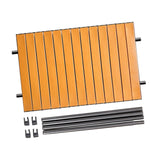 Maxbell Foldable Metal Board Heavy Duty Wagon Cart Board for Garden Cart BBQ Picnics Brown