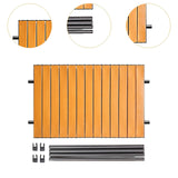 Maxbell Foldable Metal Board Heavy Duty Wagon Cart Board for Garden Cart BBQ Picnics Brown