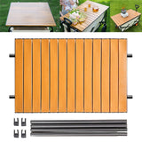 Maxbell Foldable Metal Board Heavy Duty Wagon Cart Board for Garden Cart BBQ Picnics Brown