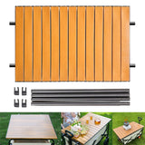 Maxbell Foldable Metal Board Heavy Duty Wagon Cart Board for Garden Cart BBQ Picnics Brown