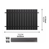Maxbell Foldable Metal Board Heavy Duty Wagon Cart Board for Garden Cart BBQ Picnics Black