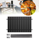 Maxbell Foldable Metal Board Heavy Duty Wagon Cart Board for Garden Cart BBQ Picnics Black