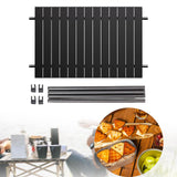 Maxbell Foldable Metal Board Heavy Duty Wagon Cart Board for Garden Cart BBQ Picnics Black