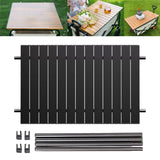 Maxbell Foldable Metal Board Heavy Duty Wagon Cart Board for Garden Cart BBQ Picnics Black
