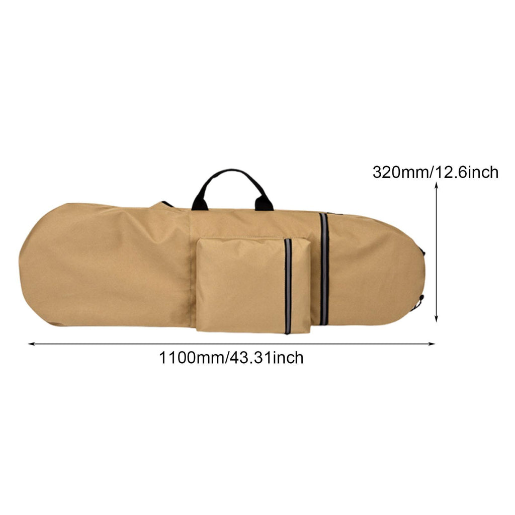 Maxbell Longboard Carry Case Skate Adjustable Straps with Handle Skateboard  Backpack Khaki