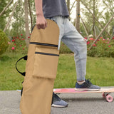 Maxbell Longboard Carry Case Skate Adjustable Straps with Handle Skateboard Backpack Khaki