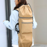 Maxbell Longboard Carry Case Skate Adjustable Straps with Handle Skateboard Backpack Khaki