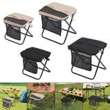 Maxbell Folding Backpack Stool Ottoman Portable Camping Chair for Home Garden Adults Khaki and S