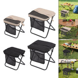 Maxbell Folding Backpack Stool Ottoman Portable Camping Chair for Home Garden Adults Khaki and S