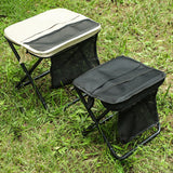 Maxbell Folding Backpack Stool Ottoman Portable Camping Chair for Home Garden Adults Khaki and S